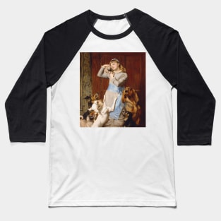 Briton Riviere - Girl With Dogs Baseball T-Shirt